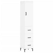 Buffet credenza cassettiera mobiletto mobile contenitore organizer cucina soggiorno salotto alto 34,5 x 34 x 180 cm legno ingegnerizzato bianco 02_0032330