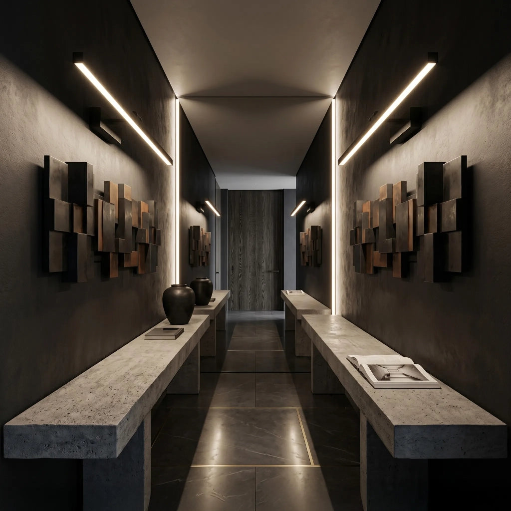 Applique Da Bagno Led APP1868-1W 80 Cm Black
