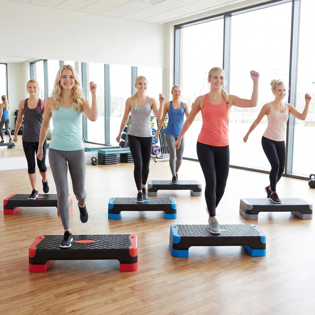 Stepper fitness casa rialzati e allenatori equilibrio alta portata, Pedana step antiscivolo e regolabile in altezza Grigio