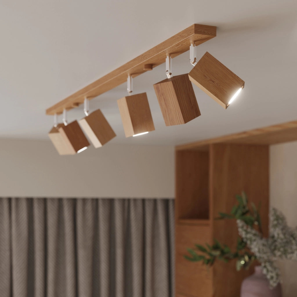 Spot soffitto BAMBU 10 rovere scuro GU10 Pure Lume