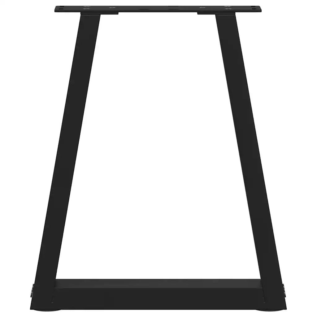 Gambe per Tavolino da Caff¨¨ a Forma di V 2 pz | Piede del tavolo Nere 38x(42-43,3) cm Acciaio