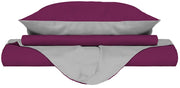Copripiumino con Sacco e Federe Doubleface Fuxia/Grigio Matrimoniale