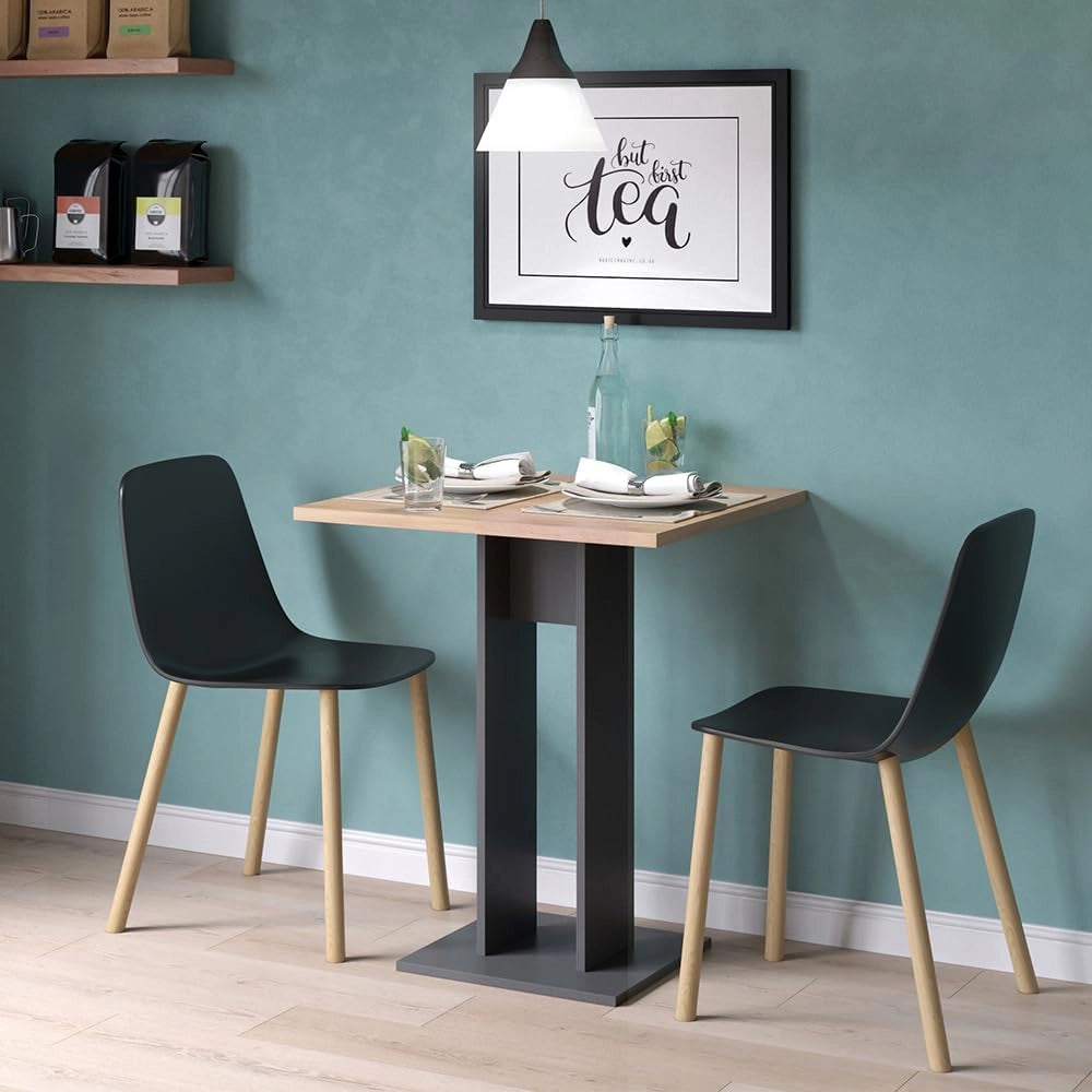 Tavolo da pranzo Repose, Antracite, 65 x 65 cm, adatto come tavolo singolo salvaspazio per ambienti di piccole dimensioni