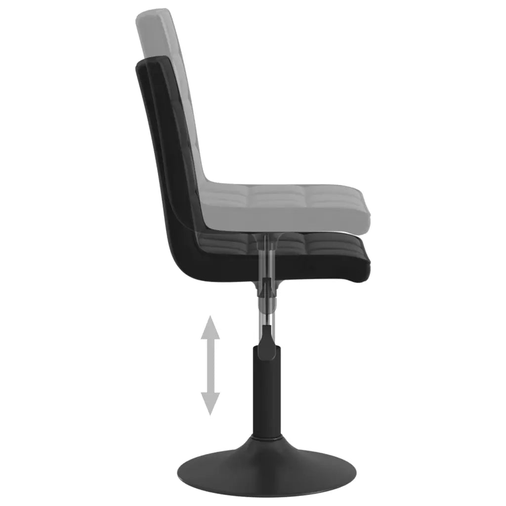 Sedie da Pranzo Girevoli 6 pz Nere in Velluto 3089297