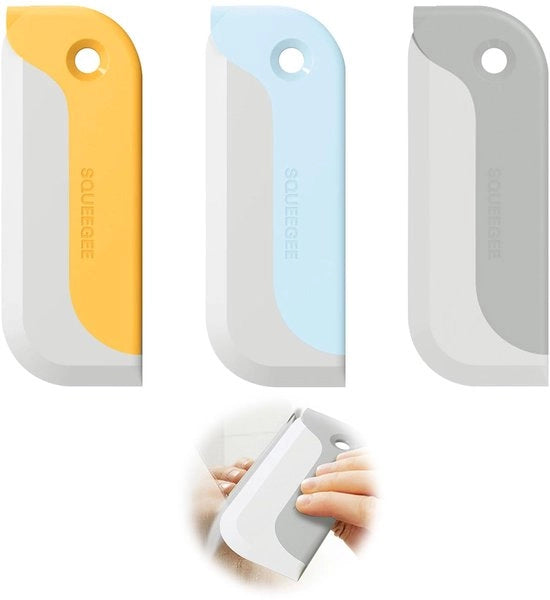 Set di 3 asciugamani per vetro in gomma morbida, asciugamani per specchi, cucina, bagno, asciugamani per superfici, vetri, finestre, parabrezza, set di protezione per superfici.