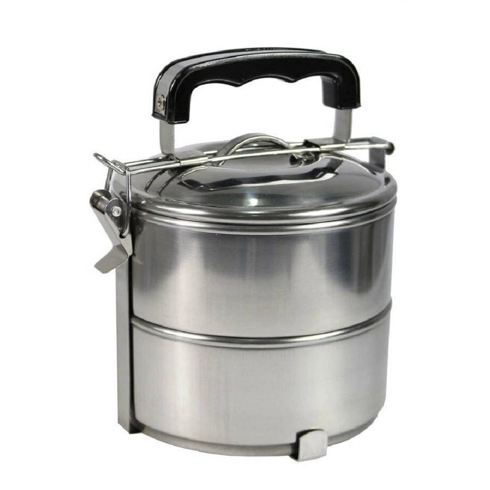 Trade Shop - Portavivande Piramide 2 Livelli Contenitore Porta Pranzo Vivande Cibo Alimenti -
