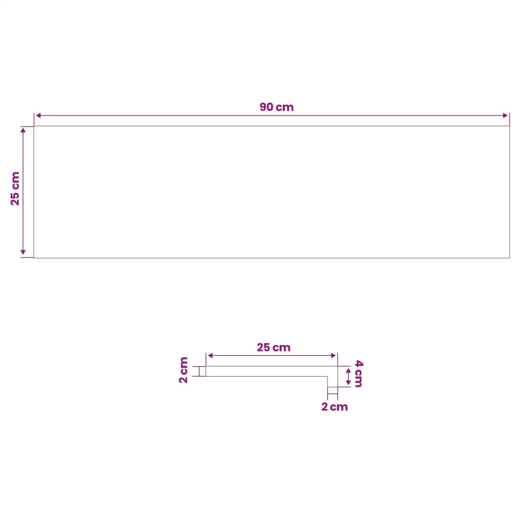 Gradini per Scale 16 pz 90 x 25 x 2 cm Bianco 3449455