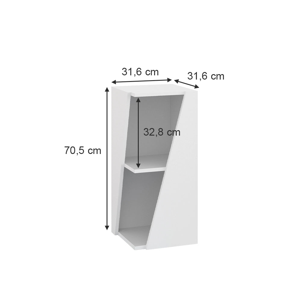 Vicco Mobiletto bagno Bianco 31.6 x 70.5 cm con ripiani aperti