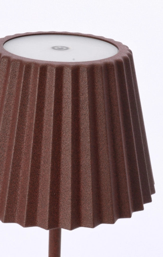 Lampada  da Tavolo Ø12,5x36 cm in Metallo Artika Marrone