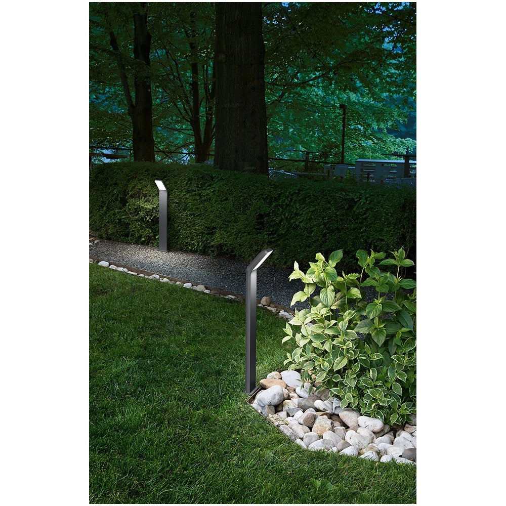 Path - Paletto da Giardino a Led 12W, IP65, 1050lm, H.60cm, 3000K, Alluminio Verniciato, Paletto da esterno, Antracite - Perenz