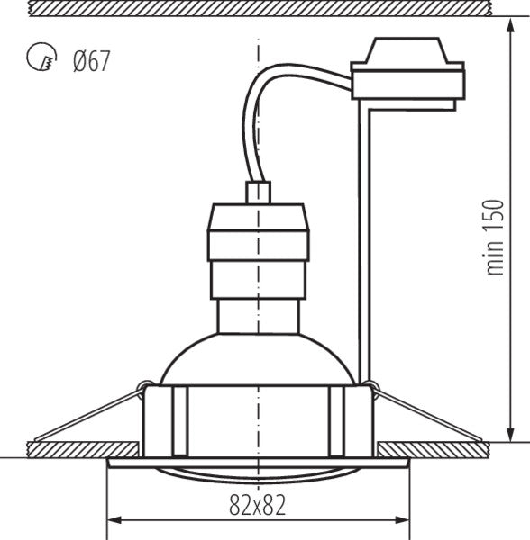 Kanlux TRIBIS II set 3 faretti incasso quadrati ottone GU10