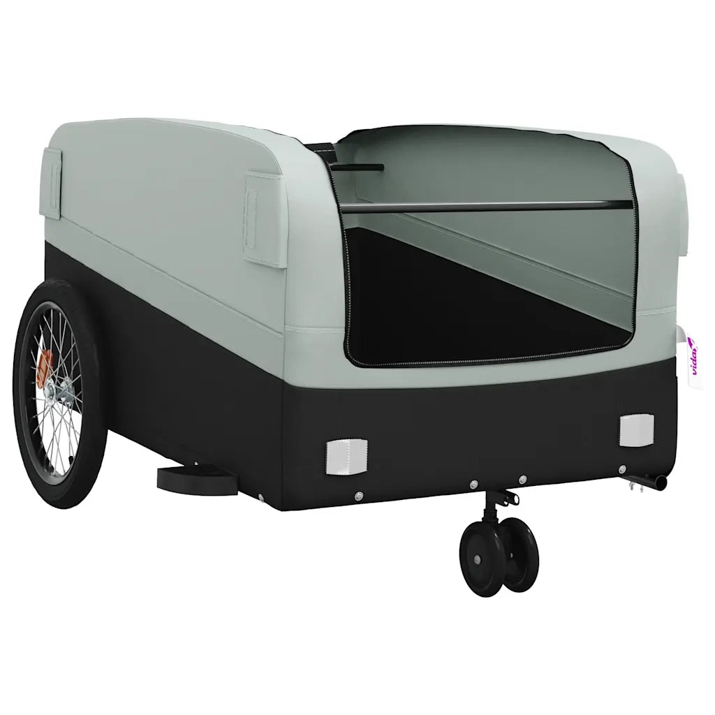 Rimorchio da Bici Nero e Grigio 45 kg in Ferro CFW8484694