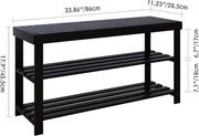 Scaffalatura per scarpe con sedile - Scaffalatura per scarpe 86 x 28,5 x 45,5 cm