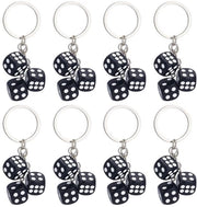 Accessori per chiavi in acciaio inossidabile a forma di cubo, 8 pezzi, con attacco a muro in vernice nera, ideali per le chiavi
