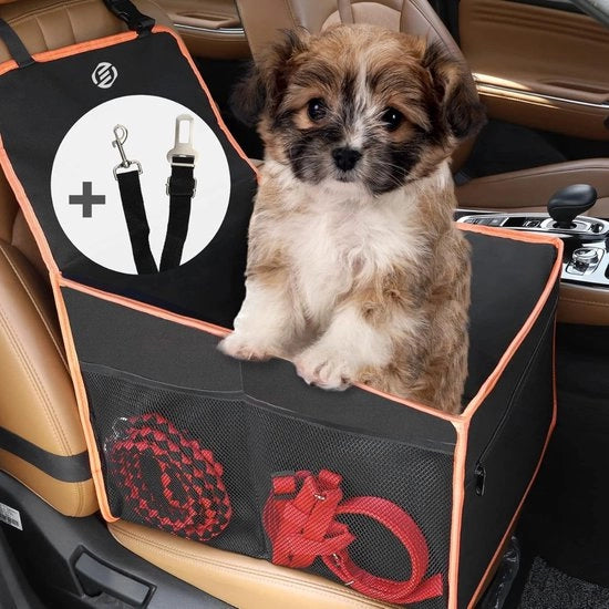 Hondenmand Auto con Cintura - Sedia per Cani Auto - Autostoletto per Cani - Sedia per Cani con Cintura - Sedia per Cani Auto con Cintura