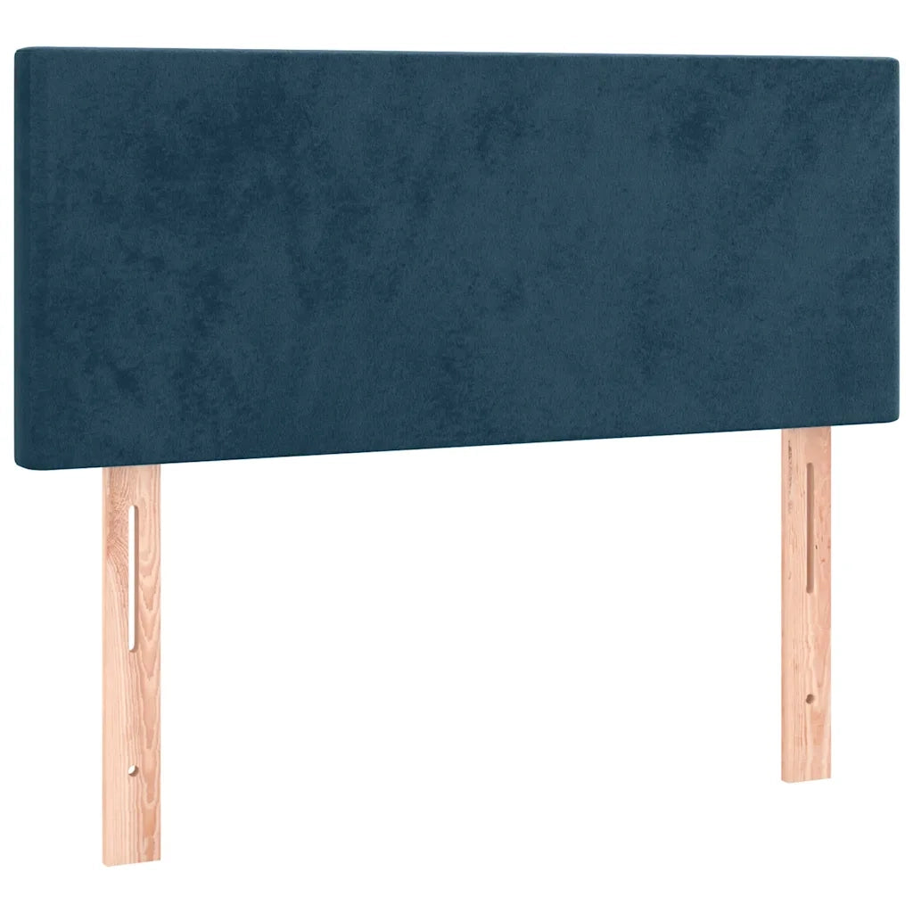 Giroletto a Molle con Materasso Blu Scuro 120x200 cm in Velluto 3141177