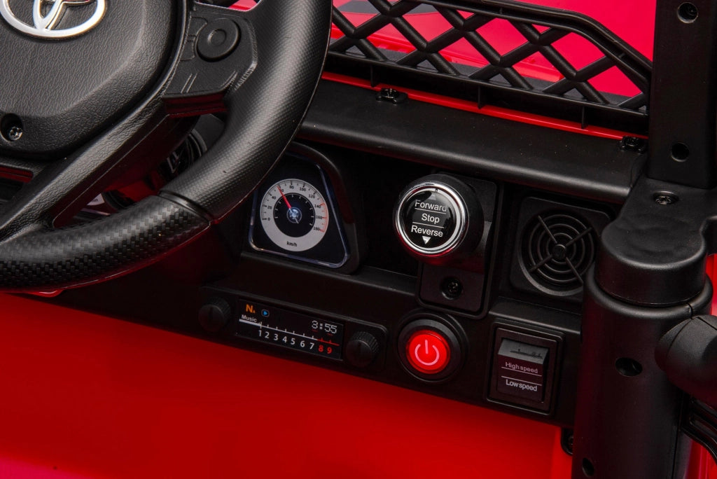 Macchina Elettrica per Bambini 12V Toyota Cruiser Rossa
