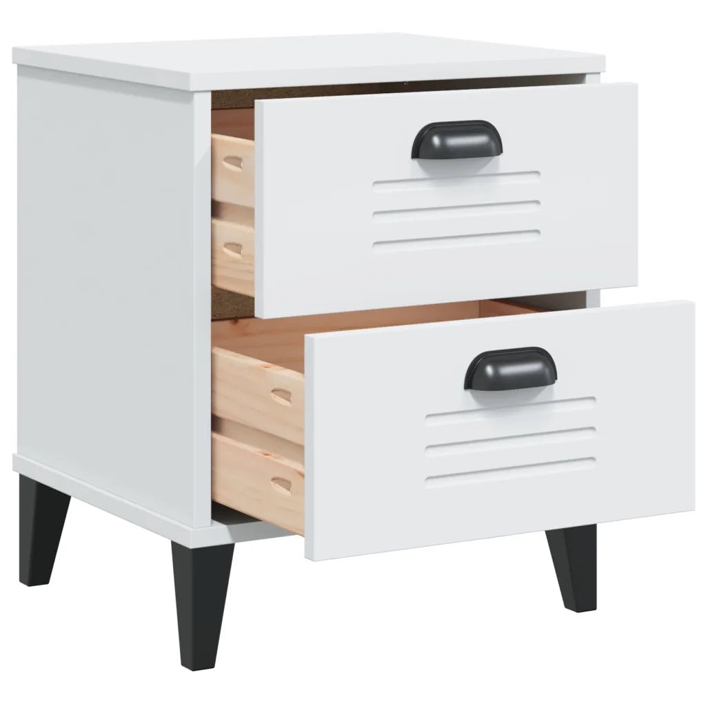 Comodino-Tavolino da notte VIKEN Bianco in Legno Multistrato 531844