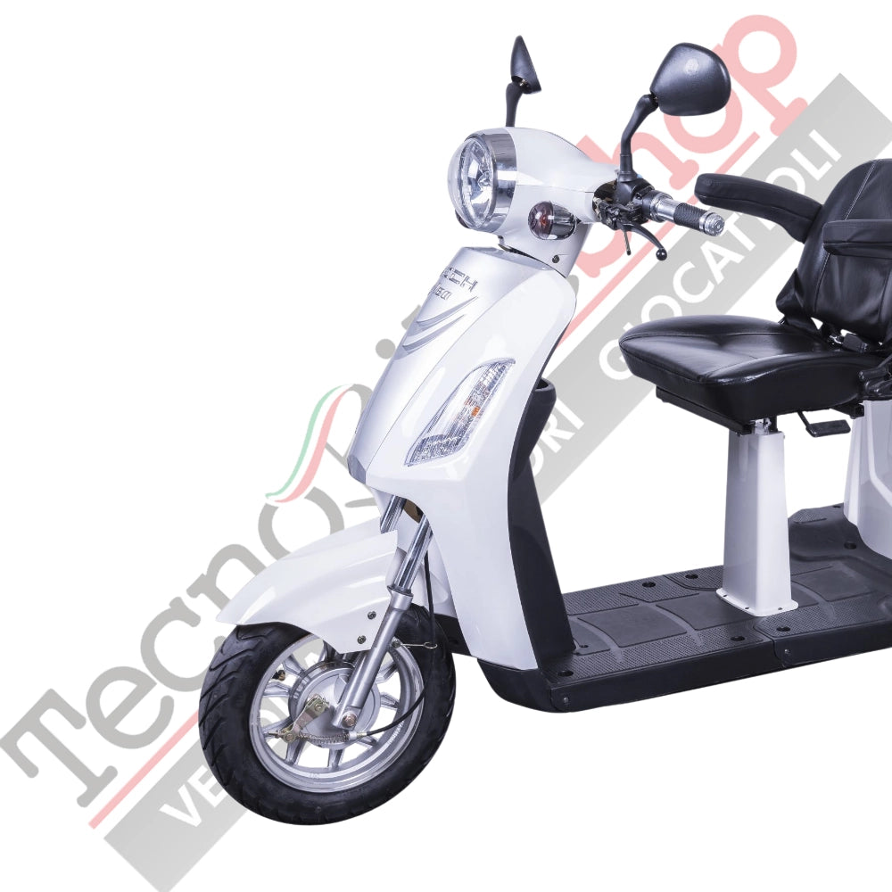 Scooter Z-TECH ZT-18 "TRILUX 3.0" 3 RUOTE 2 Posti Differenziale per Anziani-Bianco