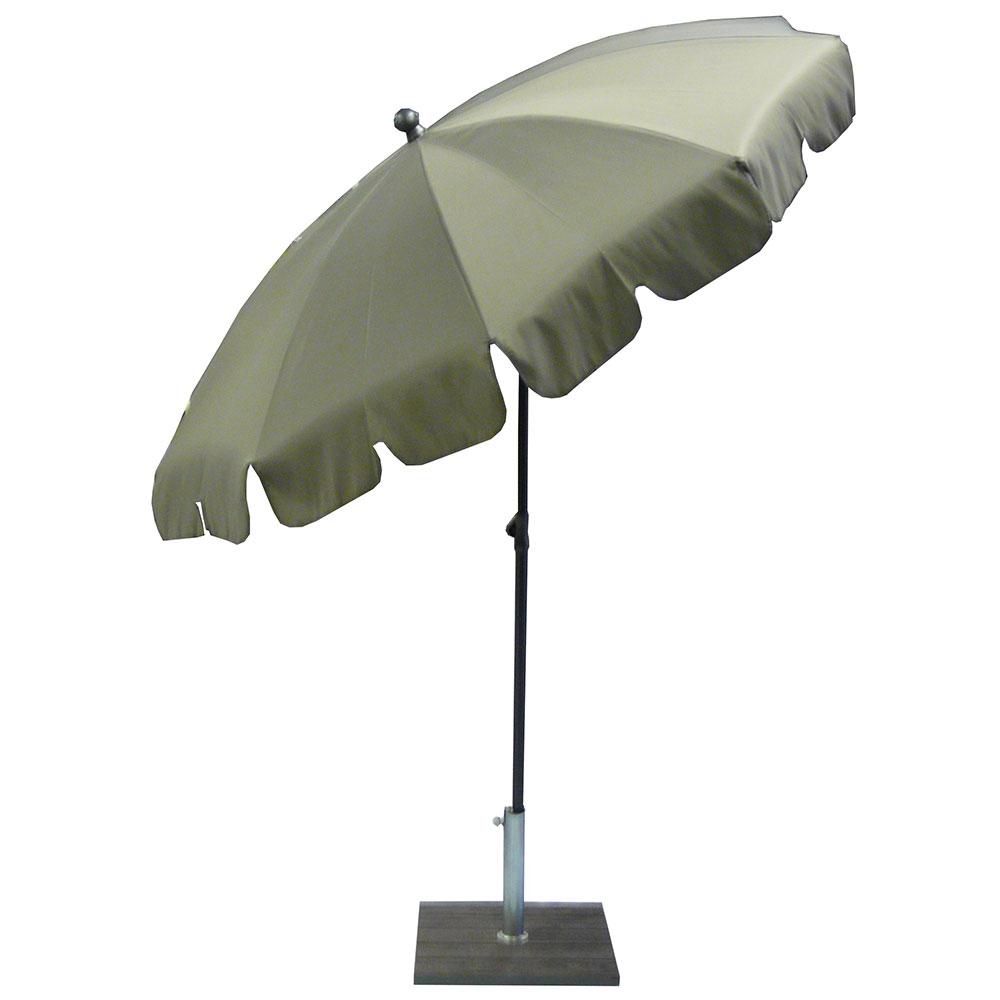 Ombrellone da Giardino Ø200 cm Palo Ø27 mm in Acciaio Maffei Allegro Tortora