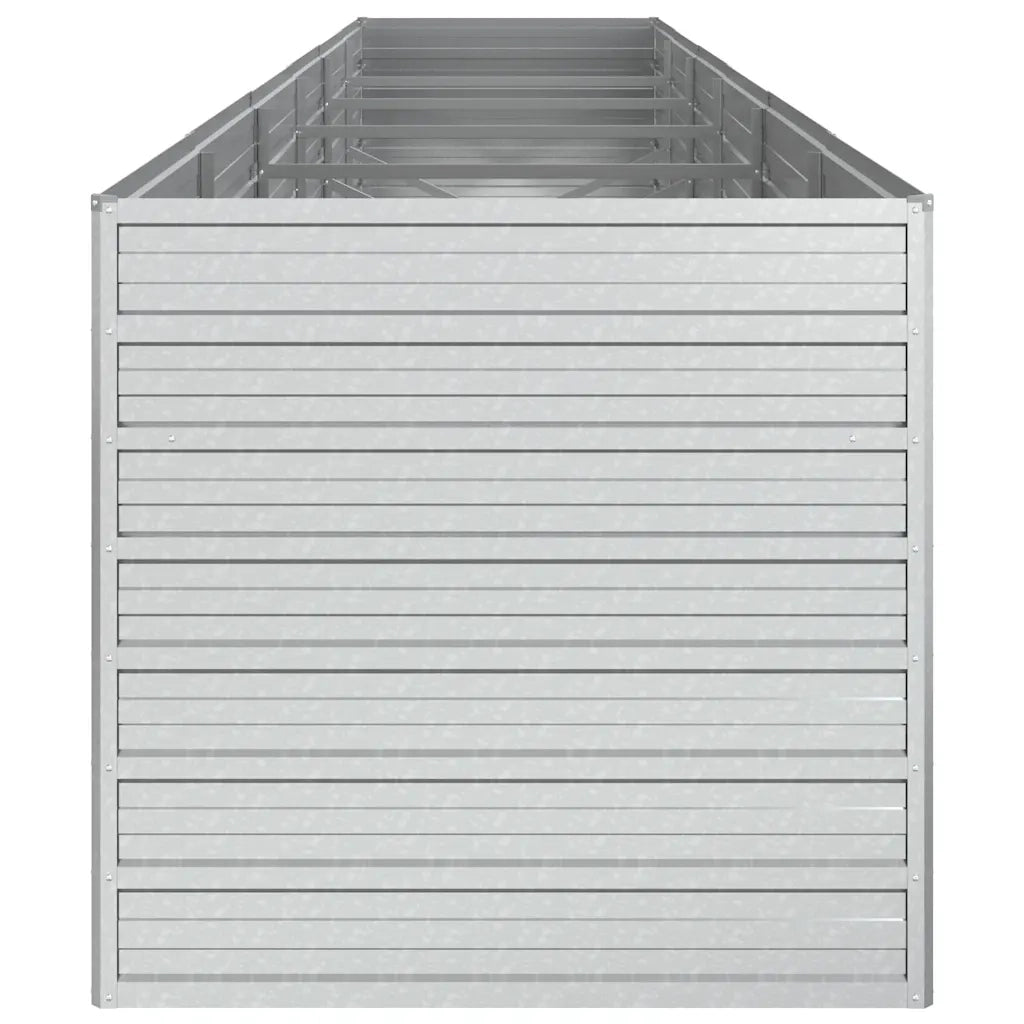 Letto Rialzato Giardino 480x80x77 cm in Acciaio Zincato Argento 316902