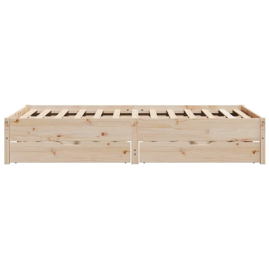vidaXL Letto senza Materasso 135x190 cm in Legno Massello di Pino