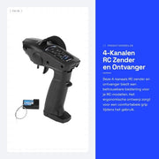 Ricevitore RC a 4 canali - Ergonomico - Funzioni regolabili - Leggero - Controllo Turbo R a distanza - Comando a distanza