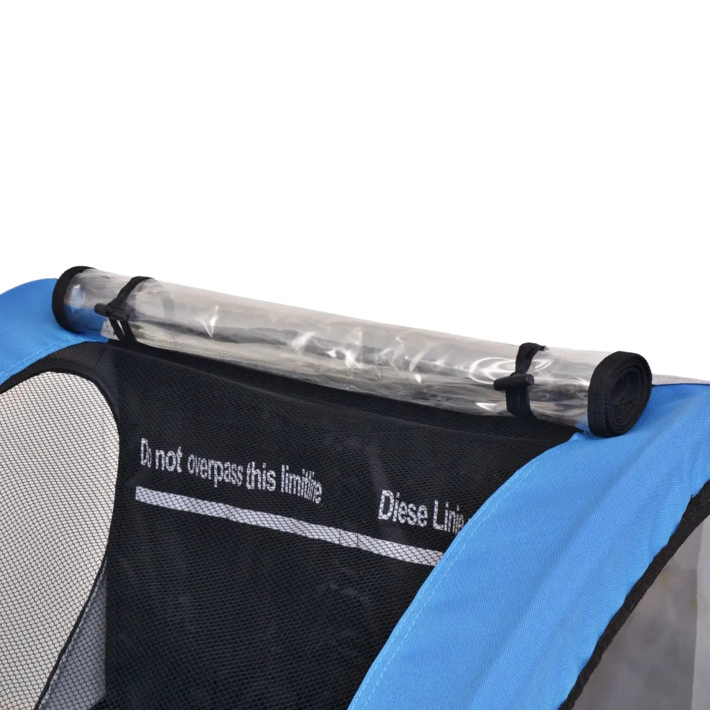 Rimorchio da Bici per Bambini Grigio e Nero 30 kg cod mxl 68403