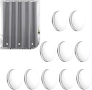 Ganci magnetici per tende - 10 pesi magnetici per tende - Magnetici rotondi per tende doccia e tovaglie da tavola | Extra pesanti, antiscivolo (bianco)