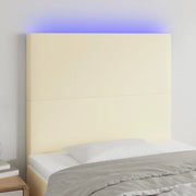 Testiera a LED Crema 90x5x118/128 cm in Similpelle cod mxl 49642