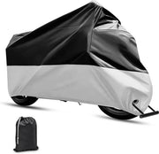 Hoes universale per motor - protezione UV - impermeabile - per uso esterno - scooter e moto - colore nero/argento.