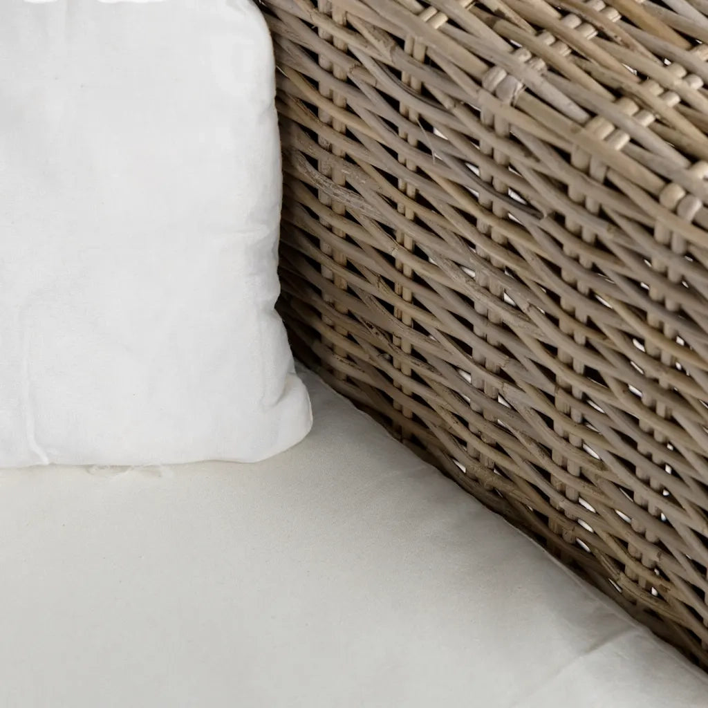 Divano a 3 Posti 8 pz in Rattan Naturale 243246