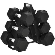 Set di manubri per allenamento 2x4kg 2x6kg 2x8kg con supporto ¨C zephmum ¨C nero