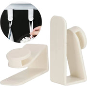 Trade Shop - Set 2pz Ganci Per Porta Armadio Portatili Per Appendere Oggetti Casa Bianco 87359 -