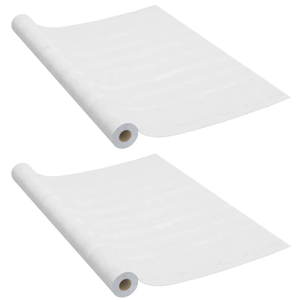 Pellicole Autoadesive per Porte 2 pz Legno Bianco 210x90 cm PVC CFW6709391