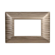 Placca Plastica Serie Solar 3P Colore Oro Satinato Compatibile Con Bticino Matix