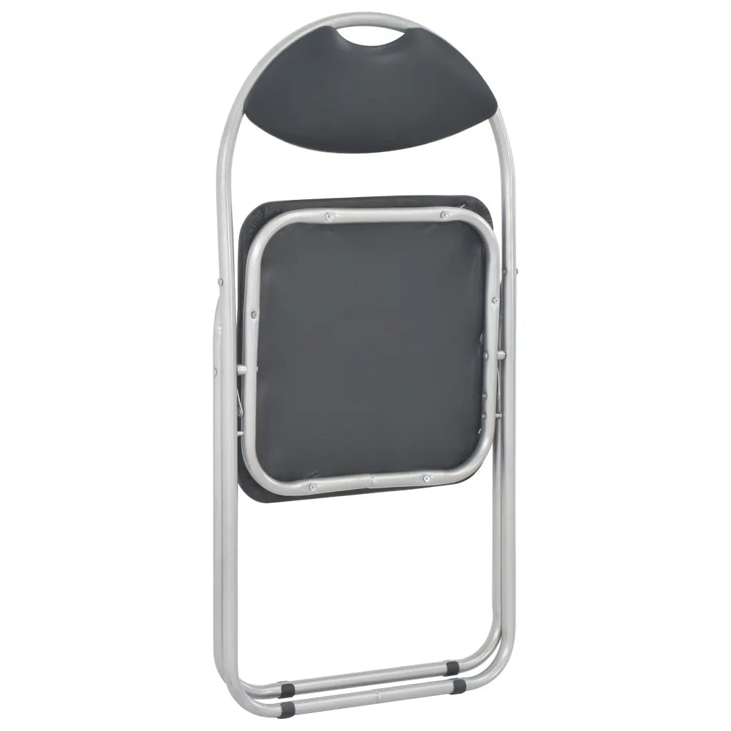 Sedie da Pranzo Pieghevoli 4 pz Nere in Similpelle  cod mxl 14345