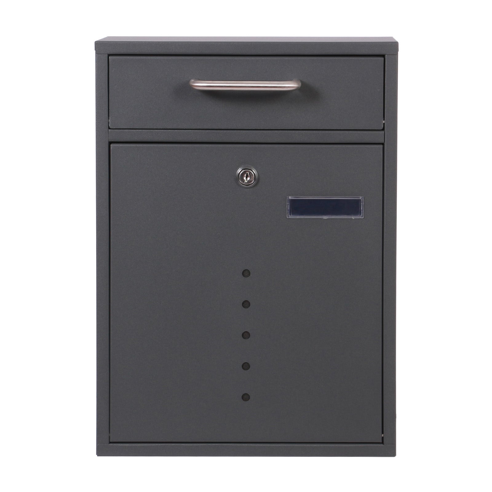 Cassetta delle lettere 2x3 V51 antracite Cassetta postale a muro Con serrature e finestre