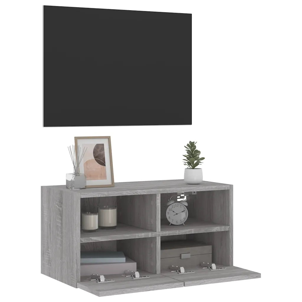 Mobile TV a Parete | Armadietto TV | Mobile Porta TV Grigio Sonoma 60x30x30 cm Legno Multistrato