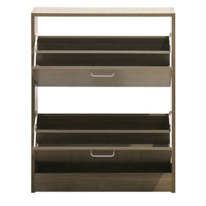 Scarpiera 2 ante 63x80x24 cm in Legno Melaminico Rovere Grigio