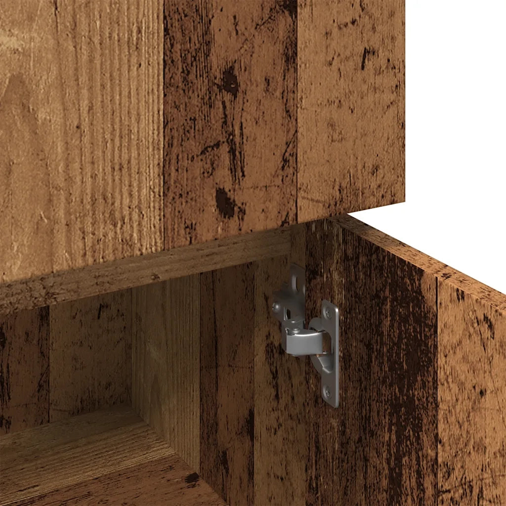 vidaXL Mobile da Bagno Legno Antico 30x30x95 cm in Legno Multistrato