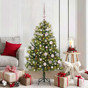 Albero di Natale artificiale pieghevole con coni Verde 150 cm 3395082