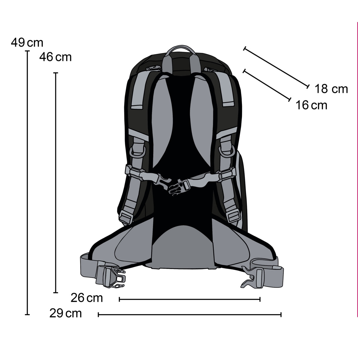 Mantona Elements Outdoor Zaino nero 2in1 per fotocamera e trekking, borsa fotografica con scomparti imbottiti per DSLR, drone, con supporto treppiede e copertura antipioggia