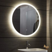 Specchio Bagno a LED Circolare - 60 cm di diametro, A++, Regolabile a tocco e sensore di movimento, Funzione anticondensazione, Illuminazione a memoria