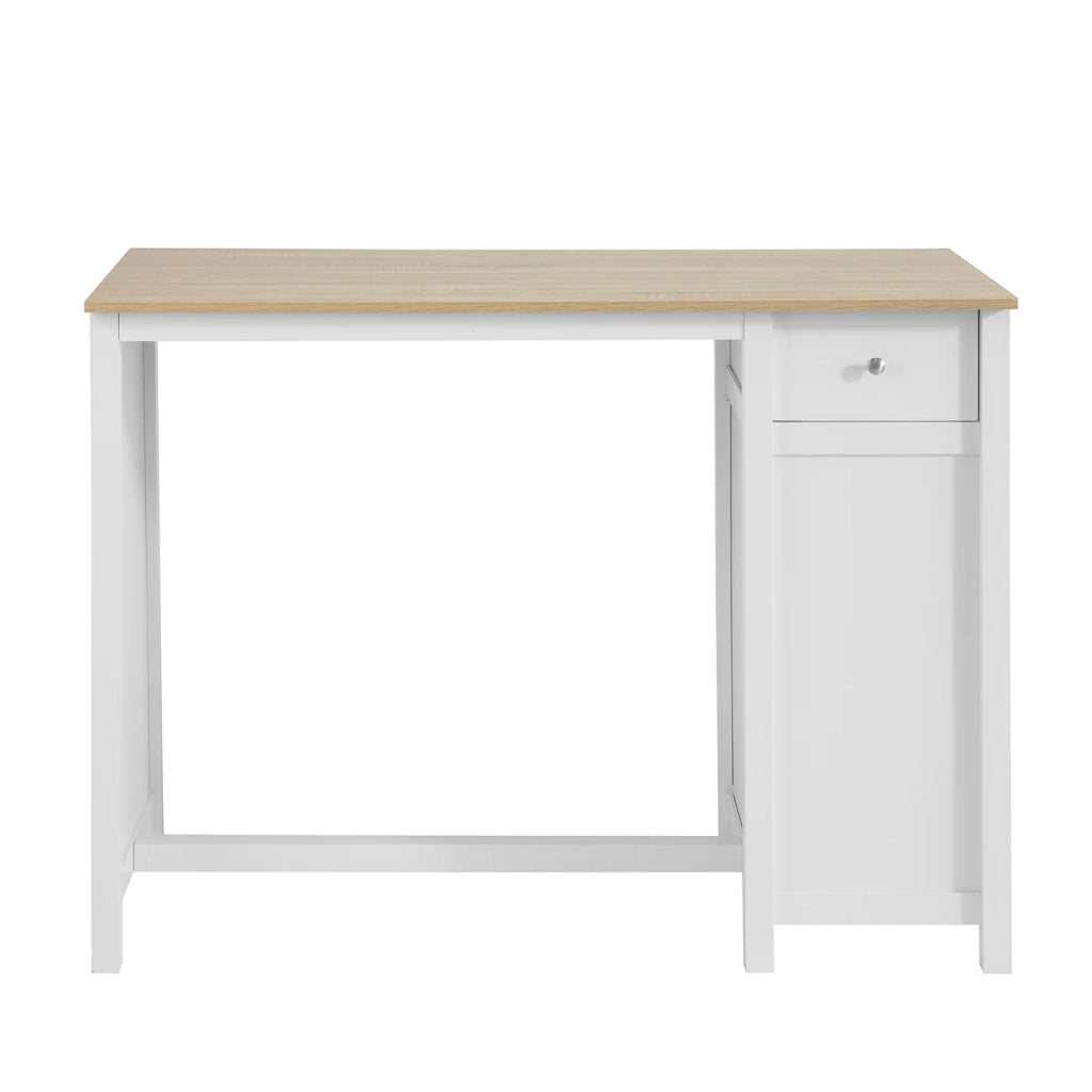 Penisola Cucina Tavolo Alto Bar in Legno Lunghezza: 120 cm profonditĂ : 55 cm Altezza: 90 cm Bianco FWT64-WN