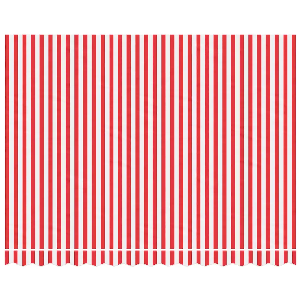 Tessuto di Ricambio per Tenda-Ricambio telo per tenda da sole Strisce Rosse e Bianche 3,5x2,5 m