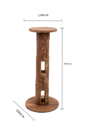 Alzata Tavolo Legno 40x H 90 cm