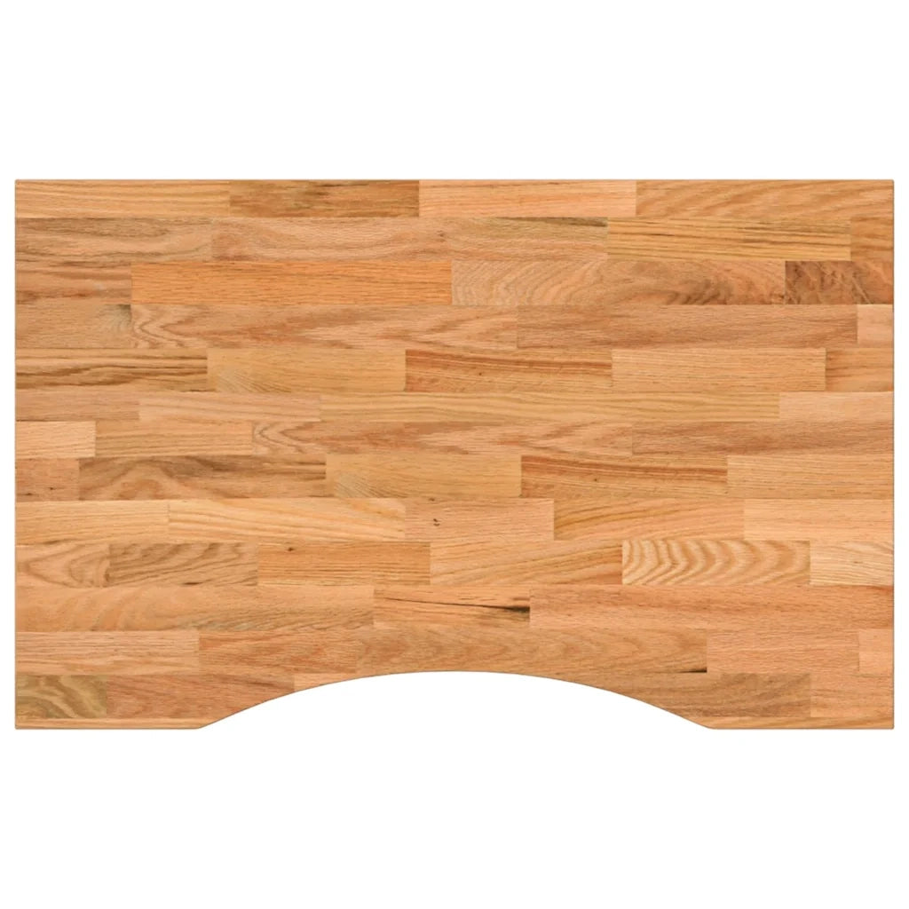 Piano Scrivania Marrone Chiaro 80x60x2,5 cm in Rovere Massello