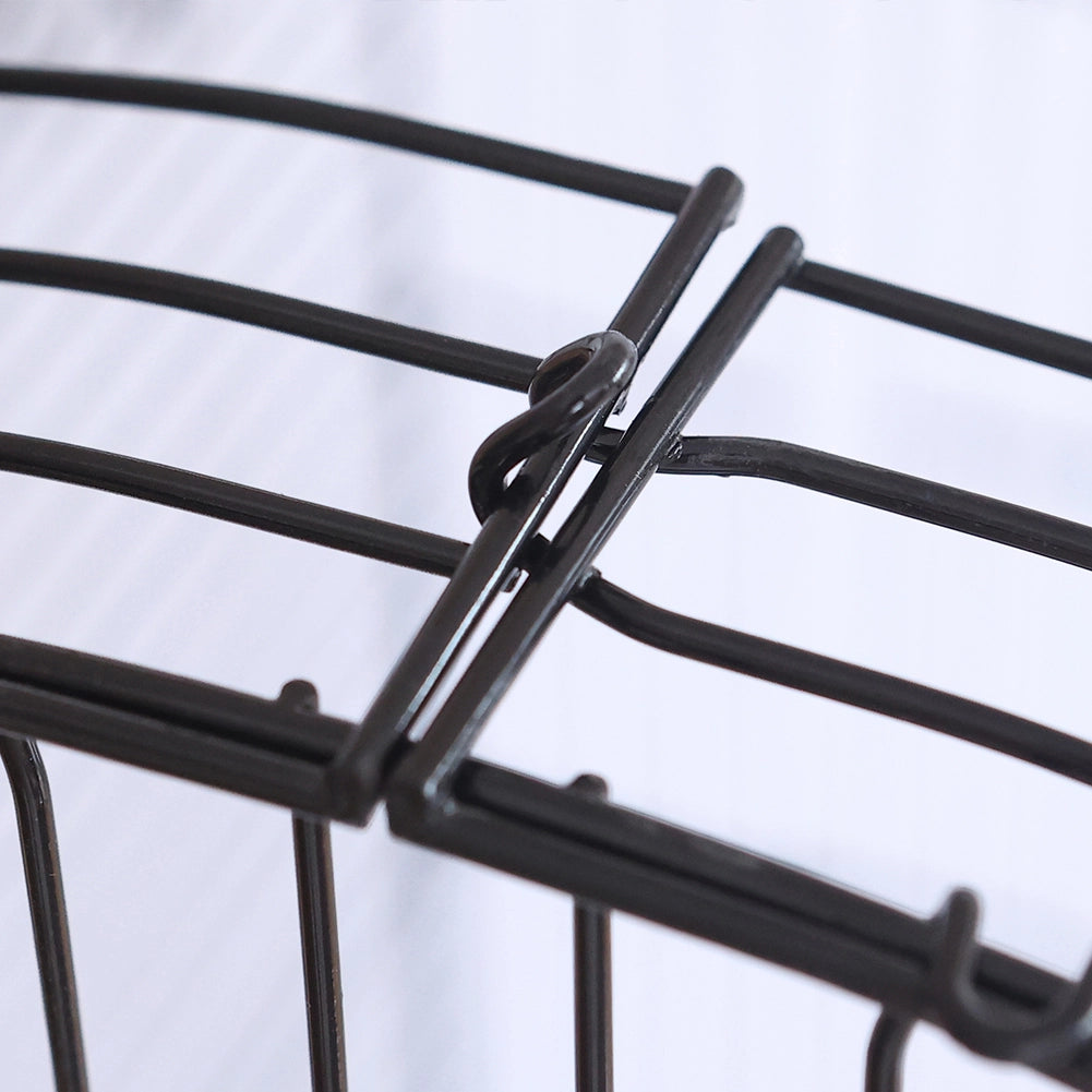 Gabbia Voliera Uccelli Pappagalli Tetto Apribile 4ruote Nera 150cm con Accessori