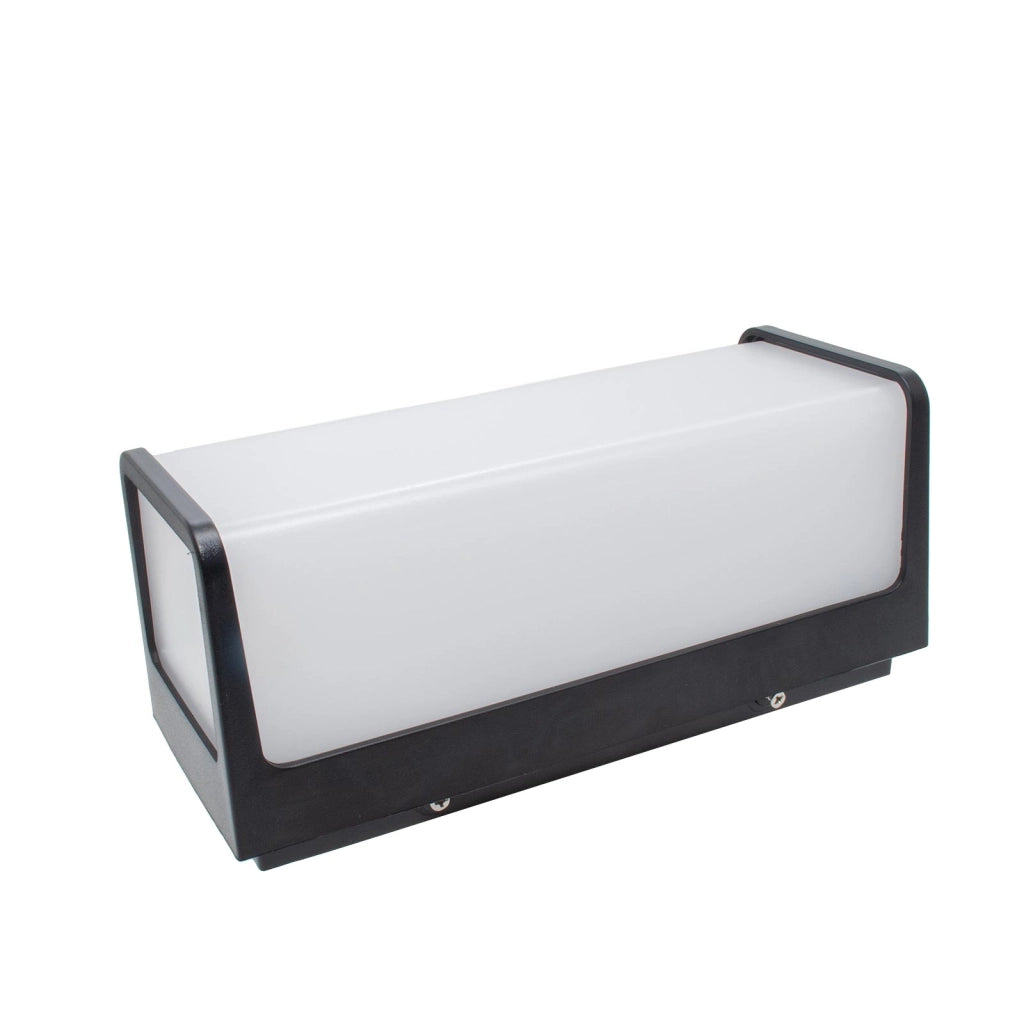 Applique moderno IP65 lampada impermeabile parete LED 10W resa 95W basso consumo luce diffusa giardino ingresso 230V NERO 6500K